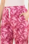 Amante Full Length Pyjama Bottom - Red Violet Floral Print — thumbnail 4